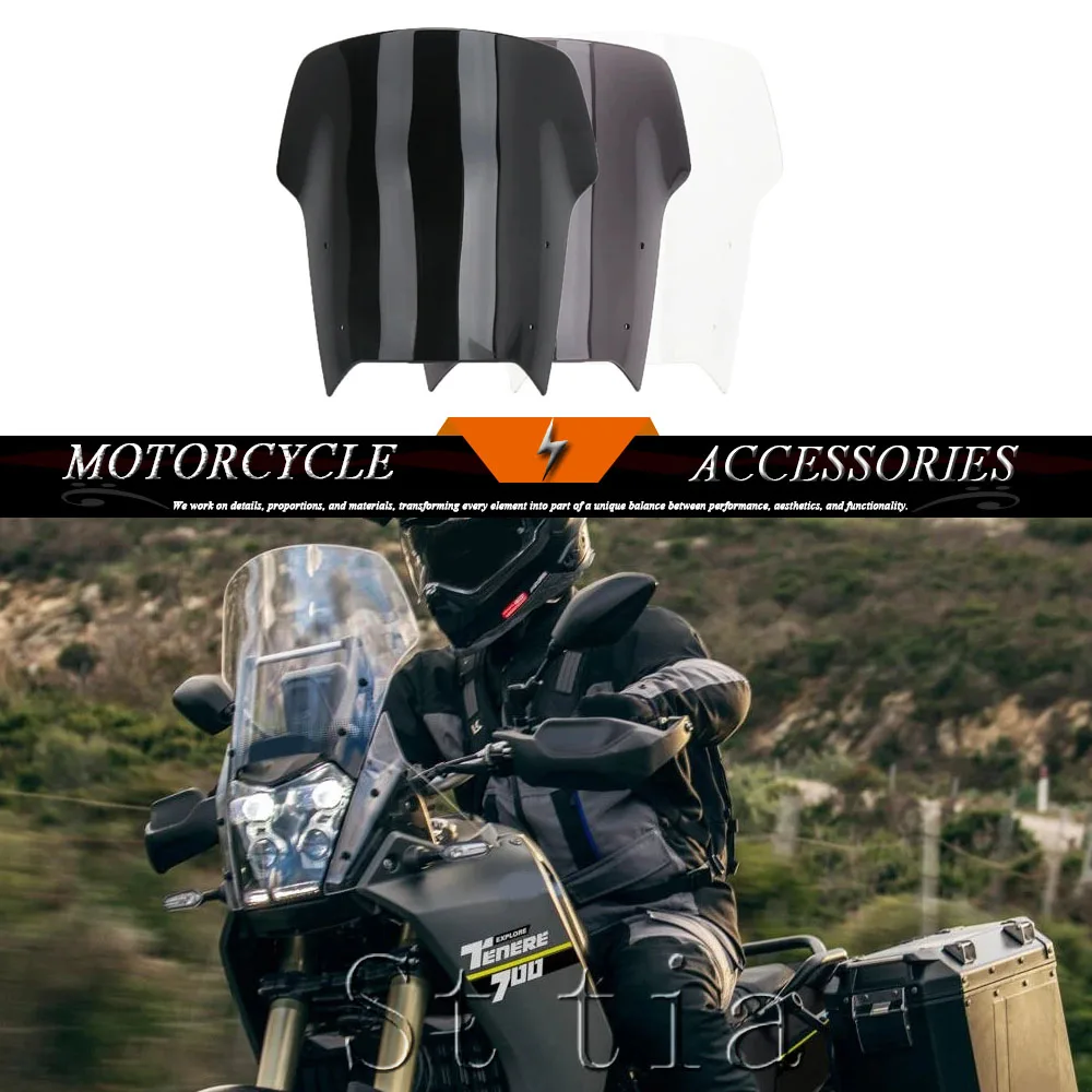 

Аксессуары для мотоциклов, подходящие для Yamaha Tenere700 TENERE 700 2021 2022 2023 2024: ветровое стекло, ветроотражатель, комплект ветрозащитного экрана.