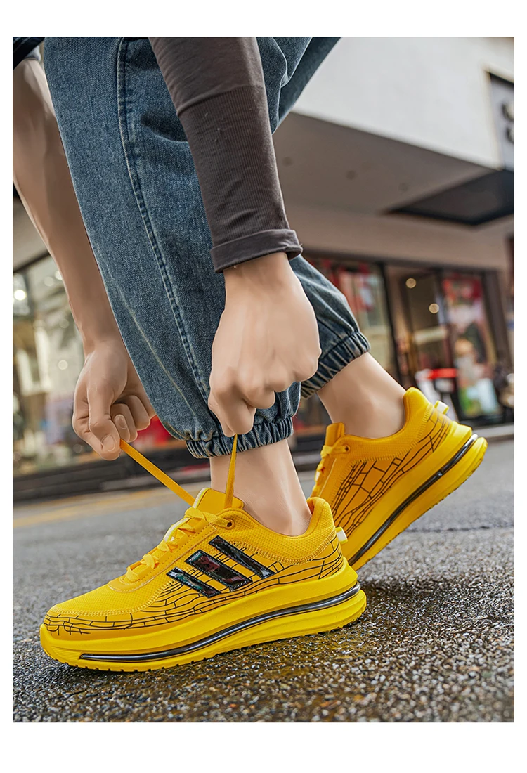 Modische Herren-Freizeitsneaker, atmungsaktives Obermaterial, leicht und strapazierfähig, ideal für Sport und den Alltag. – Detail 12