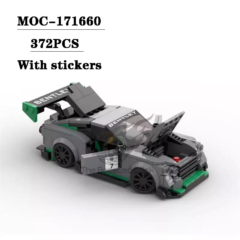 

Compatible with Car Model MOC-171660 Supercar Assembly 8 Grid Block Toy 372PCS Boy Puzzle Education Birthday Christmas Toy Gift