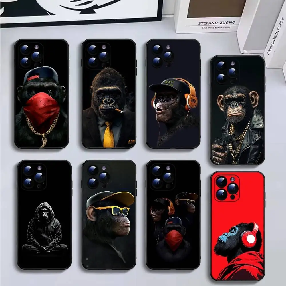

Macaco gorila macaco legal Phone Case For iPhone16,15,14,13,12,11 Plus,Pro Max,XS,X,XR,SE,Mini,8,7,Soft Black Cover