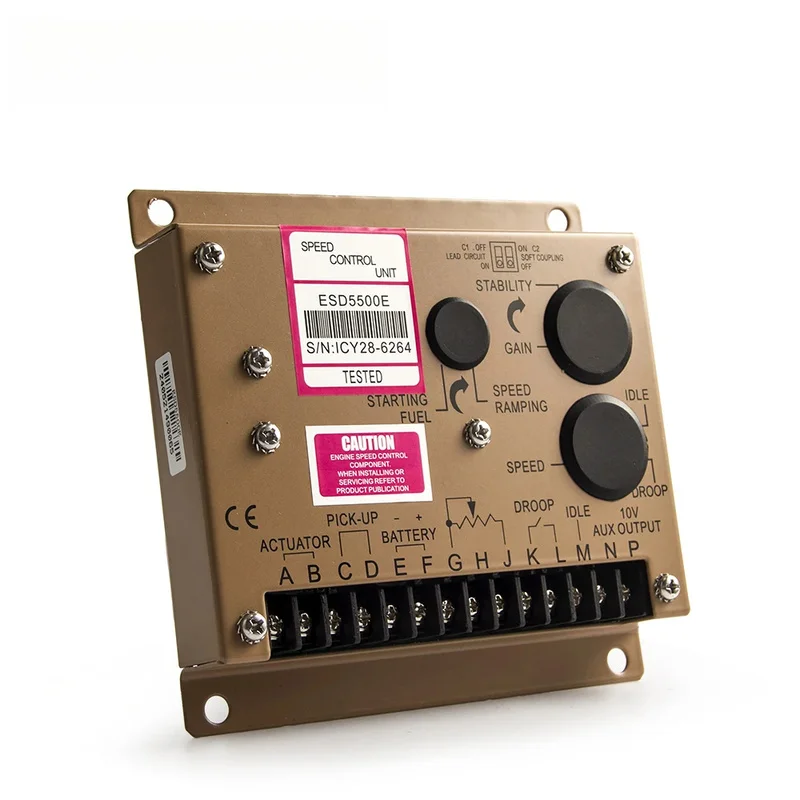 ESD5500E Diesel Generator Speed Governor, Engine Actuator, Magnetic Speed Sensor, DC Engine Control Board, Genset Spare Parts