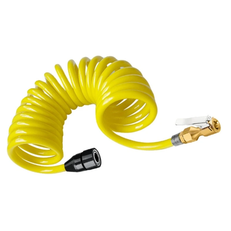 3/5meter Tire Air Compressor Hose Extension Tube Flexible Recoil Air Inflator Connector Replacement Inflator Hose