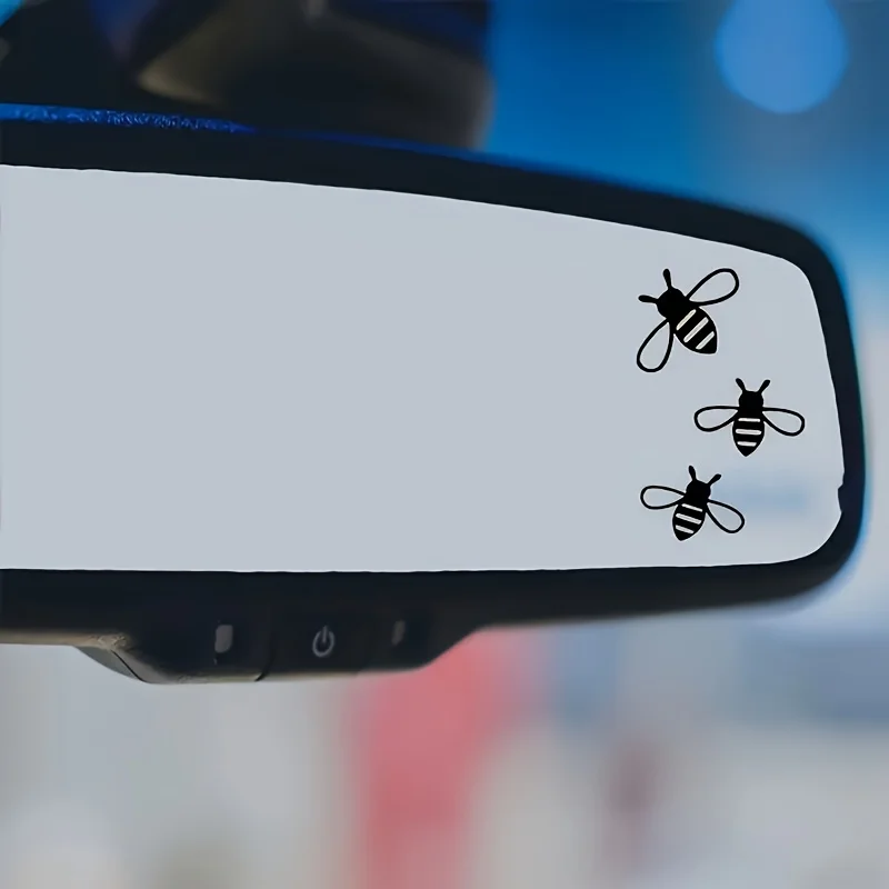 

Наклейки на зеркала заднего вида автомобиля «Три маленькие пчелки», милые мини-виниловые наклейки в виде пчелок, водонепроницаемые, прочные, для зеркал, ноутбуков и велосипедов