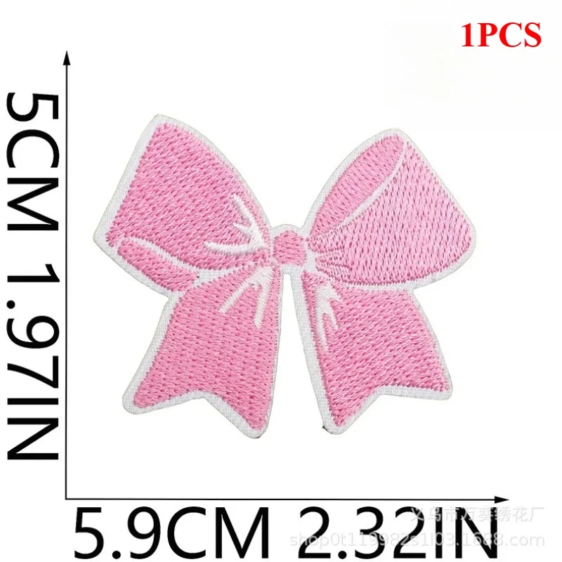 أغطية الرأس فستان القوس التطريز القماش ملصق الملابس حقيبة التصحيح ملصق الكرز القوس الكمبيوتر التطريز التسمية الكي #6