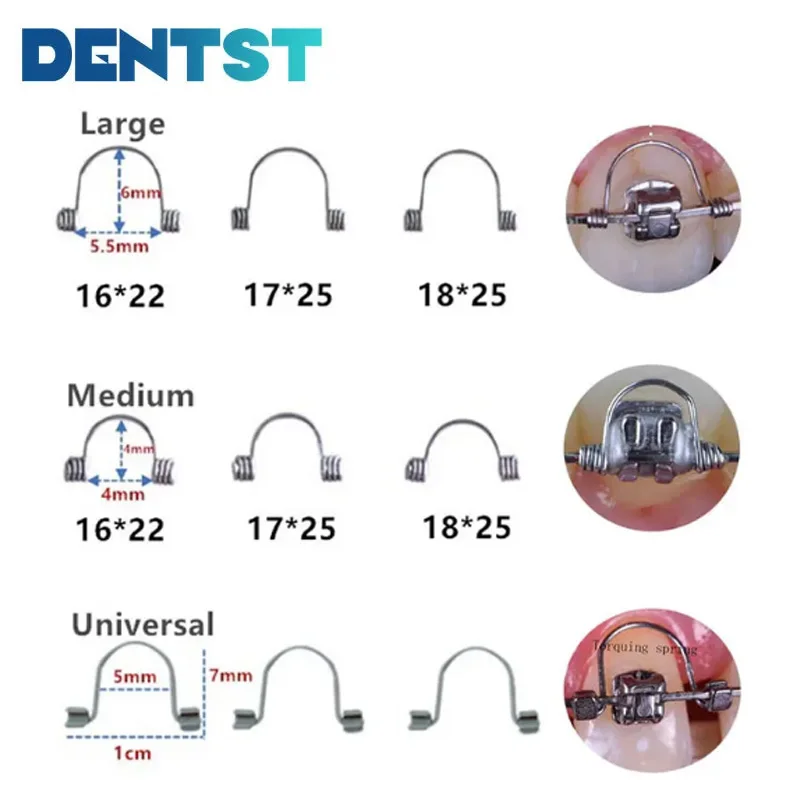 

10Pcs/bag Dentst Dental Orthodontic Universal Torque spring Orthodontic Spring Single Anterior Teeth Torque Rectangular Springs