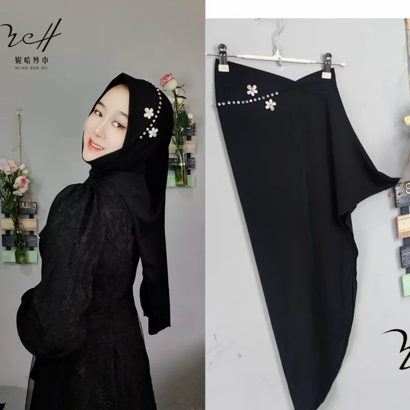 

Crystal Linen Handmade Muslim Islam Lady Casual Hijab Covers