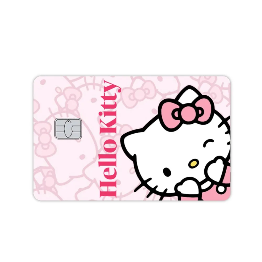 Hallo Kitty Bank Kreditkarte Haut Aufkleber Bus Metro Karte Matt Rosa Klein Groß Kein Chip Selbstklebende Aufkleber Aufkleber Dekoration