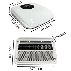 Truck RV Rooftop Refrigeration Electric Air Conditioner 12V Motorhome Camper Van Caravan Car Parking Air Conditioning 24V