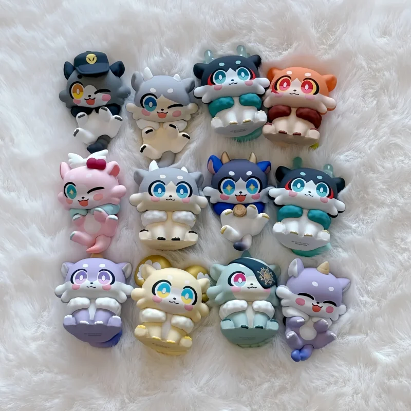 재고 있음 오리지널 혼카이: 스타 레일 아우우 아우우 시리즈 치메라 귀여운 미니 블라인드 백 고품질 장식 서프라이즈 선물 장난감