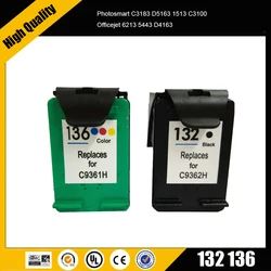 einkshop for hp 132 136 Ink Cartridge Replacement For hp Photosmart C3183 D5163 1513 C3100 Officejet 6213 5443 D4163 printer