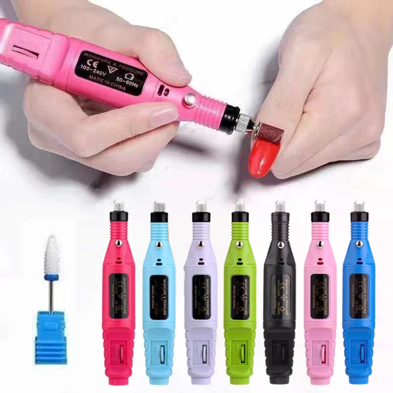 プロ仕様強力ネイルドリルマシンセット 電動ネイルサンダー ジェルポリッシュリムーバーツール ドリラー マニキュアネイルアクセサリー