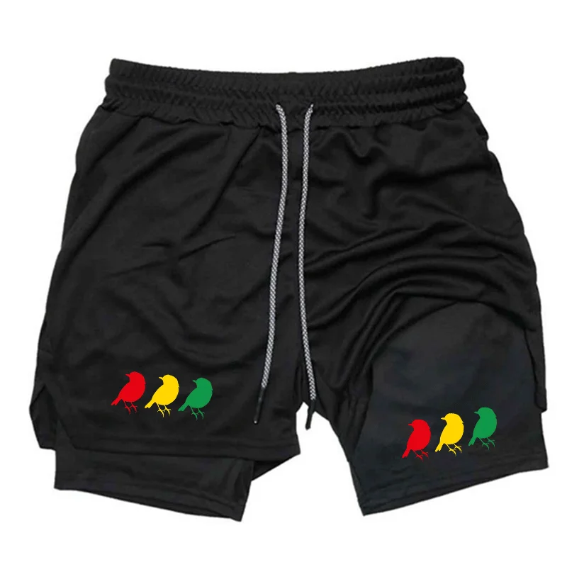 

Summer Men Running Shorts Fitness Gym Training 2 in 1 Sports ShortsDry Workout Jogging Double