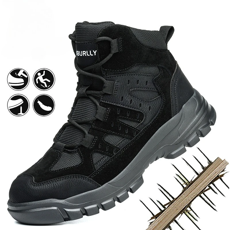 أحذية أمان رجالية حماية العمل الصلب تو أحذية رياضية الرجال أحذية العمل أحذية رياضية مكافحة سحق مكافحة طعن مقاوم للماء تنفس