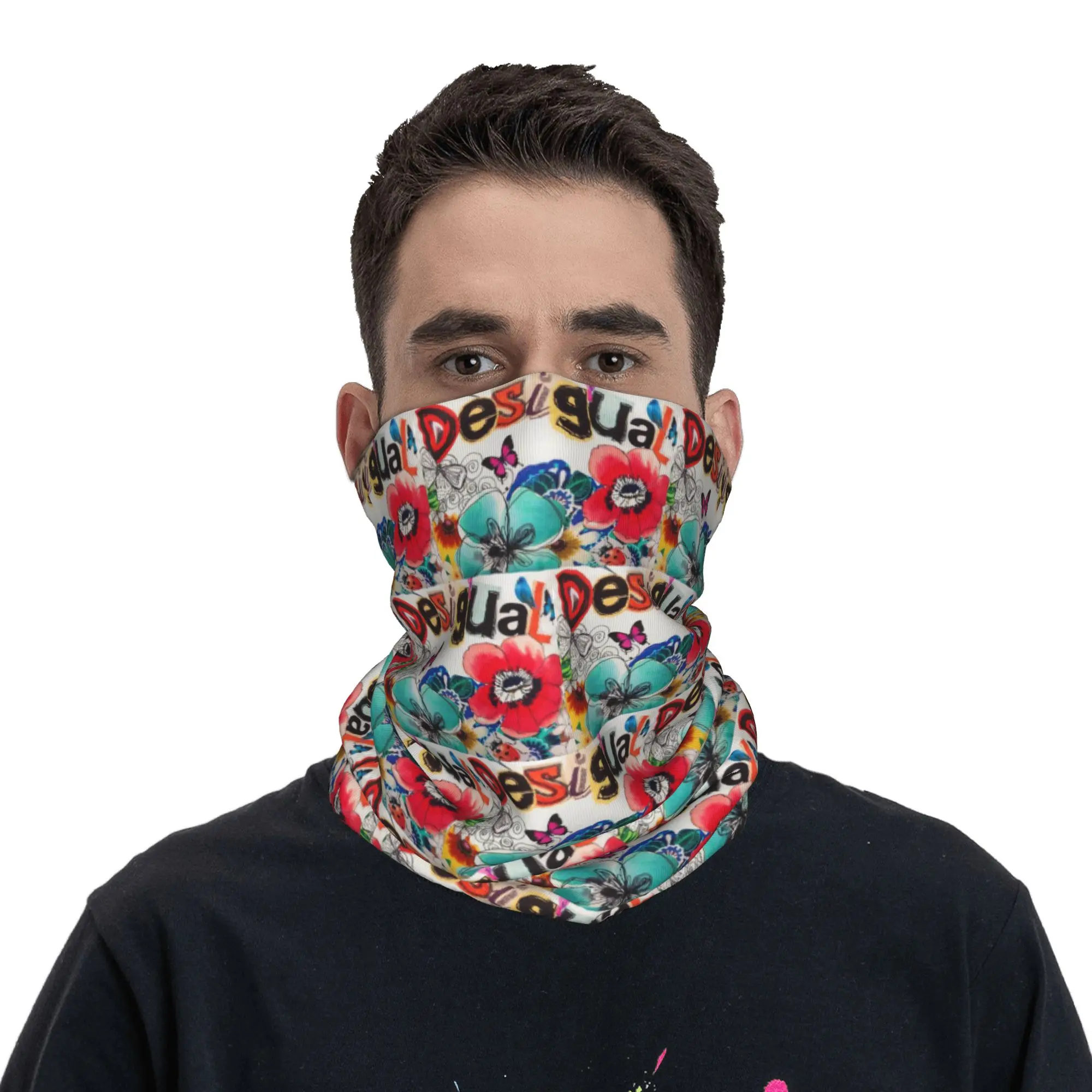 desigual custom Bandana Neck Cover Printed Mask Scarf Multifunction Cycling Scarf Hiking Fishing Unisex Adult Washable