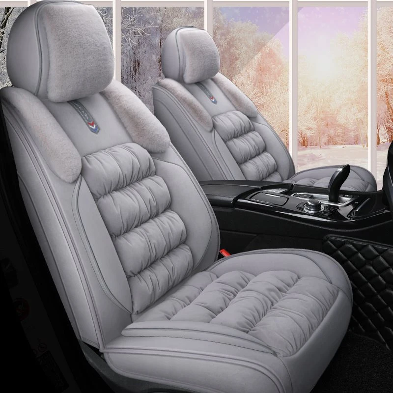 Car Seat Covers Seat Cushion With Backrest Pad Anti Scratch Chair Protector Universal Winter Five Seater Car Seat Cover