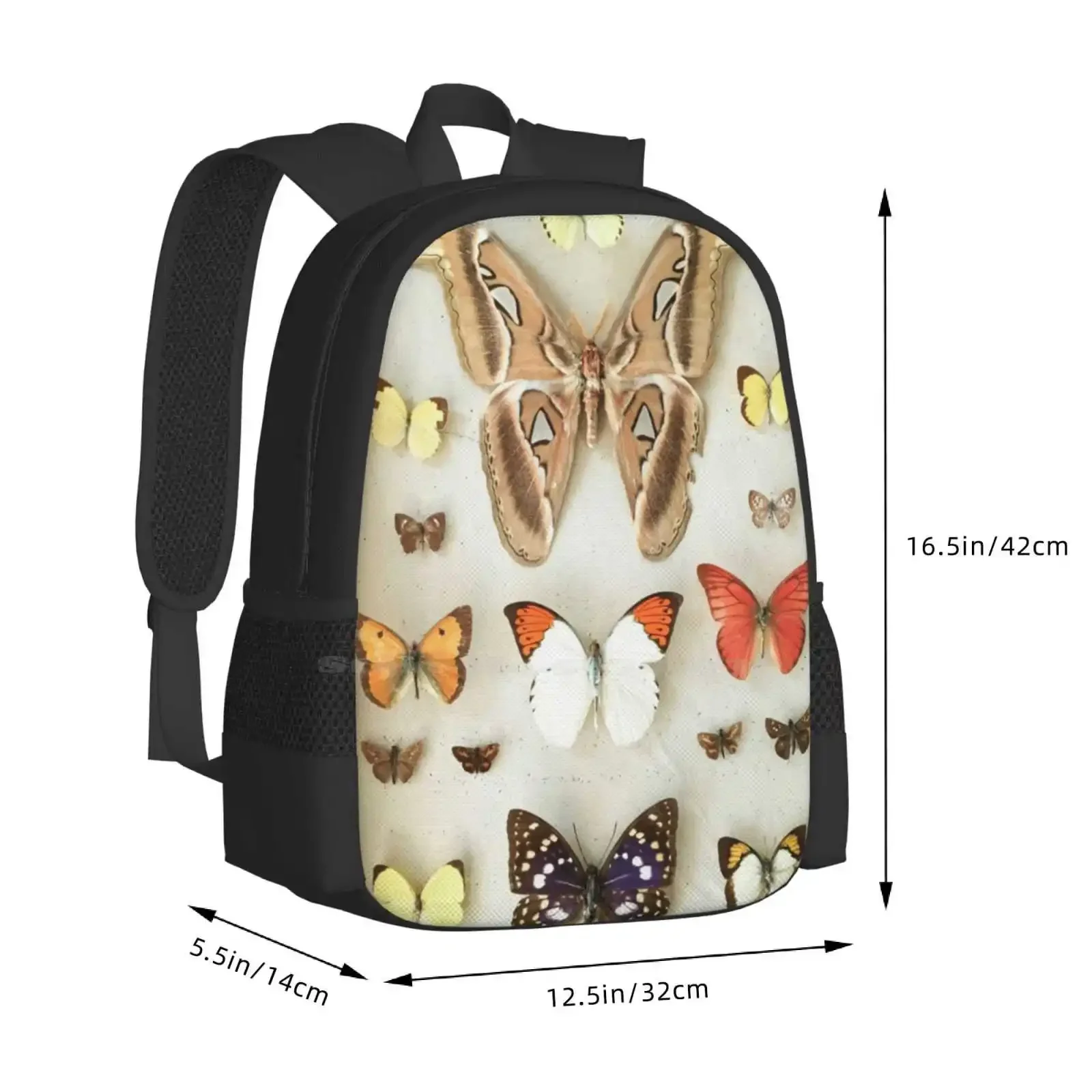 الفراشات والعث رائجة البيع حقيبة مدرسية على ظهره حقائب الموضة الفراشات العث أجنحة الحشرات نمط خمر جميلة جميلة