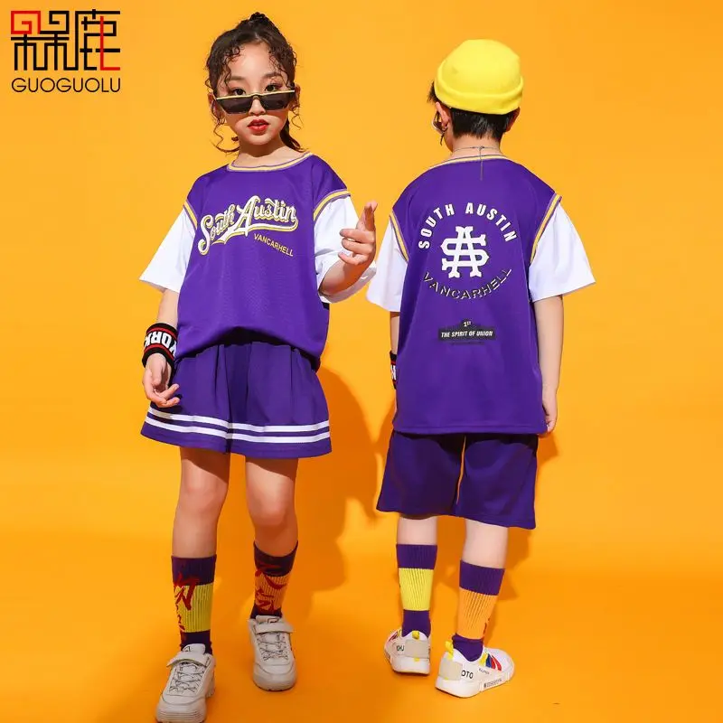 Junge Mädchen Jazz Tanz Kostüm Kinder Straße Hip Hop Tanz Jazz Bühne Kind Jazz Tanz Kostüm für Jungen Mädchen