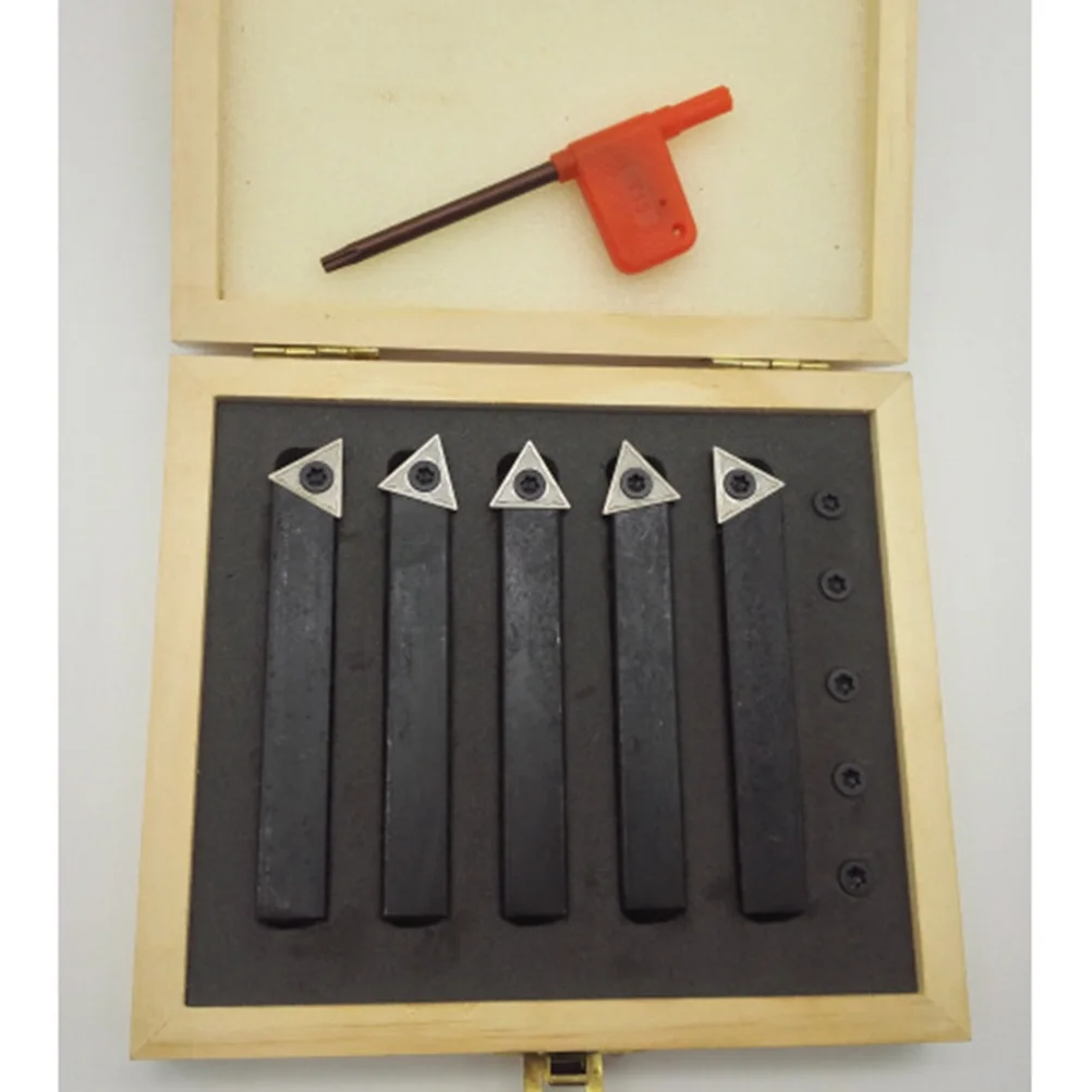 5 Stuks Draaibank Draaigereedschap Set 10 Mm Carbide Indexeerbare Getipt Saai Facing Gereedschaphouder Cnc Draaibank Gereedschap Cnc tool Kit