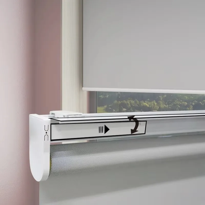 

Smart Automatic Roller Blinds Motorized Blackout Window Shades Curtain Electric Blinds