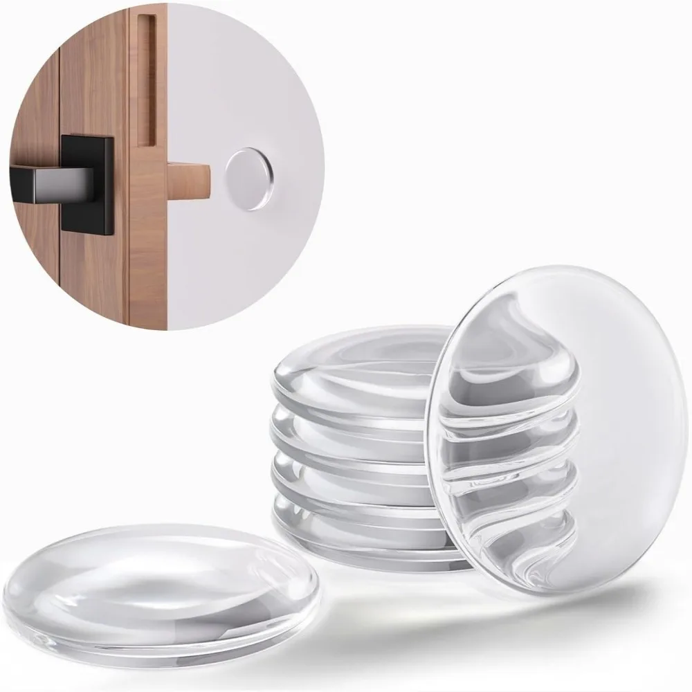 6pcs Clear Bumper Pads Self Adhesive Furniture Door Stopper Wall Protector Noise Dampening Buffer Cushion for Cabinet Drawer