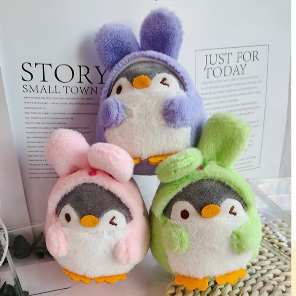 12cm bonito pinguim brinquedo de pelúcia pequeno dos desenhos animados mochila boneca pingente de pelúcia kawaii crianças presente pinguim boneca chaveiro acessórios