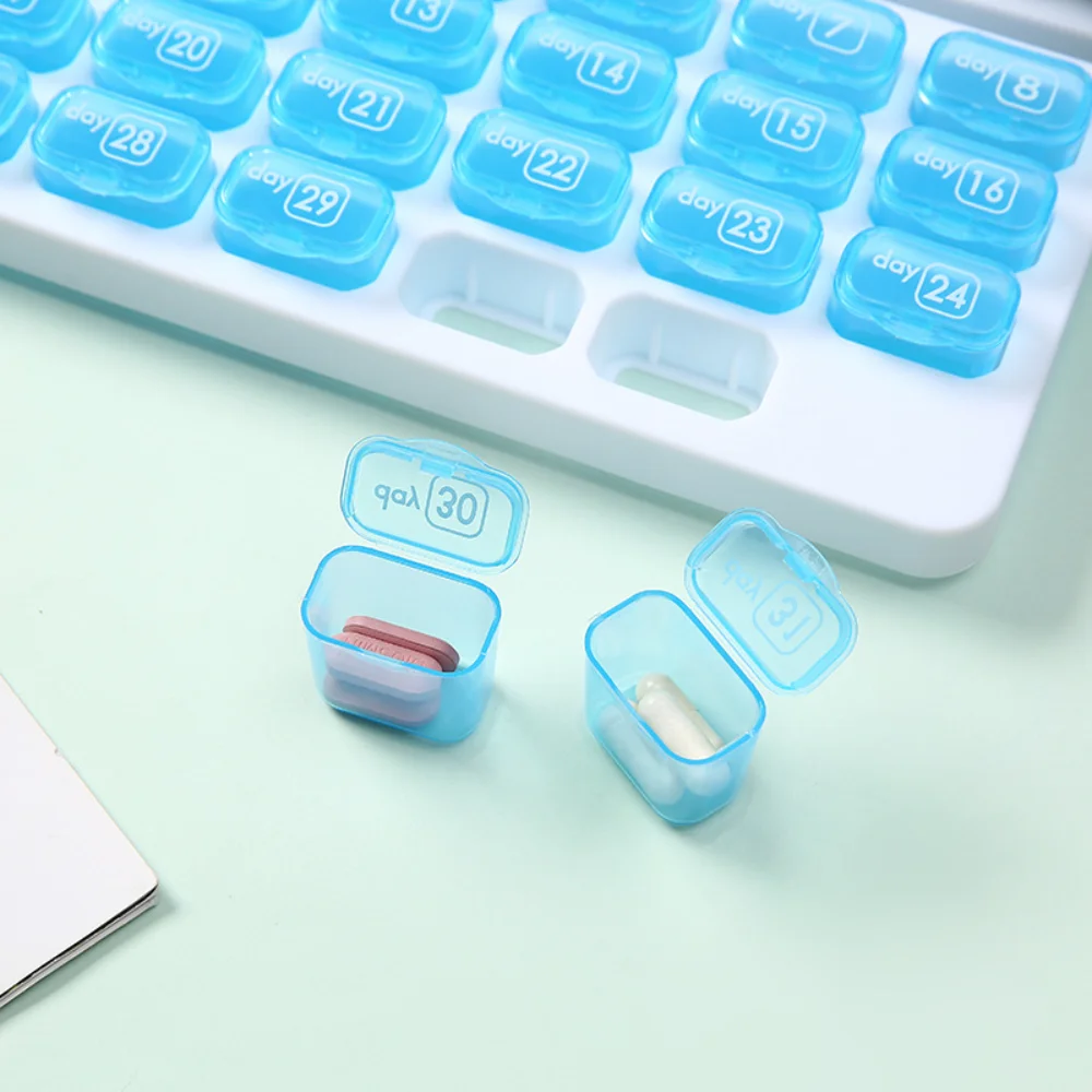 جديد حار Premuim المحمولة 31 يومًا الشهري منظم حبوب منع الحمل حقيبة للتخزين حامل الصندوق للطب اليومي فيتامين زيوت السمك الملحق #3