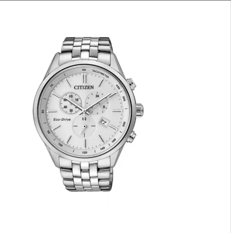 CITIZEN Business women’s Watch Classic Three-eye Chronograph Casual Fashion Steel Belt Eco-Drive Automatic Mechanical Mens Watch