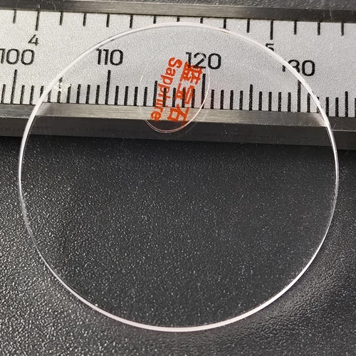 Imagen 2 del producto Vidrio de zafiro plano de alta transparencia, espesor 1,0/1,2/1,5/2,0/2,5/3,0mm de diámetro, 24mm-41mm, piezas de reloj de cristal circular