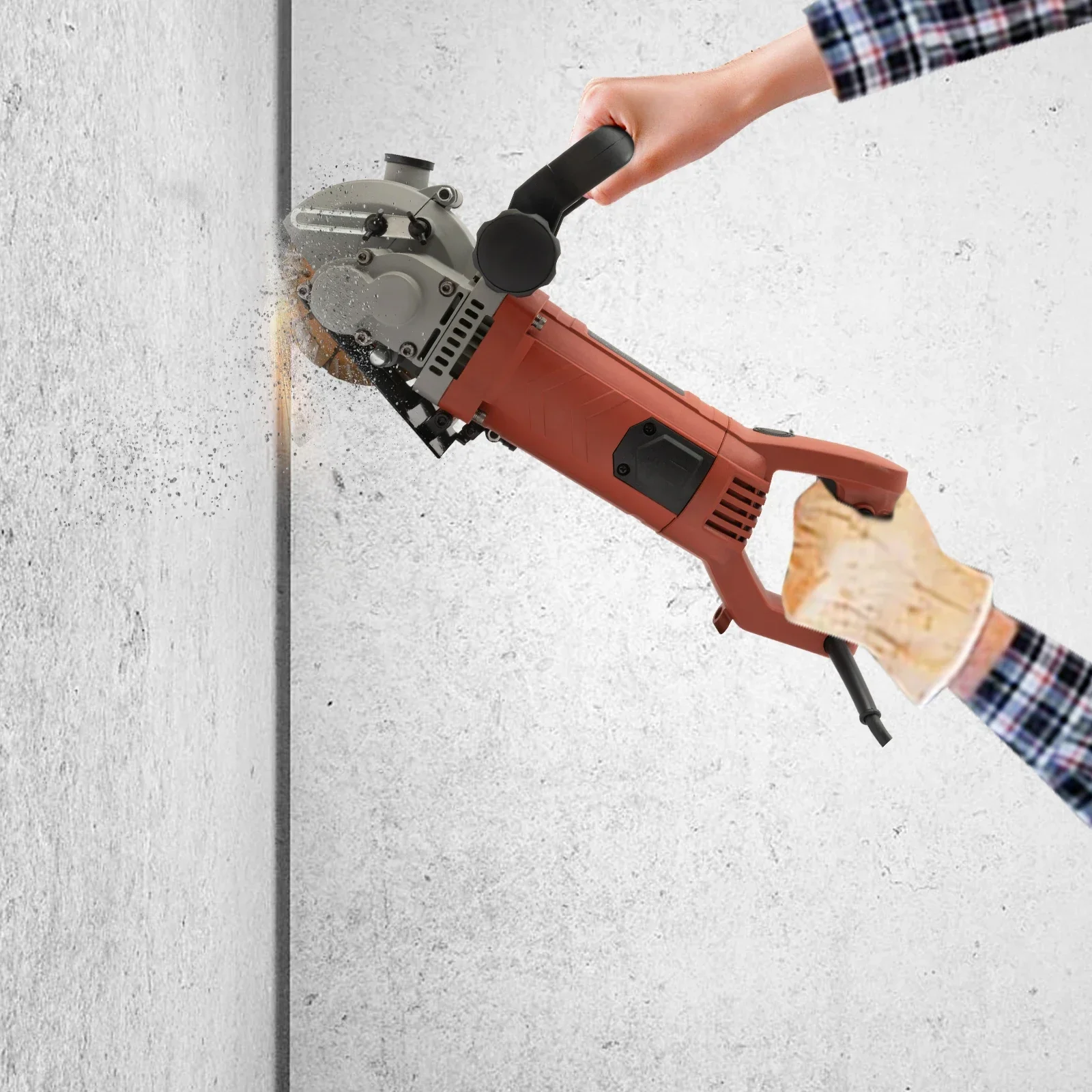 Electric Wall Chaser Groove Metal Concrete Cutting Slotting Machine 4800W 41MM