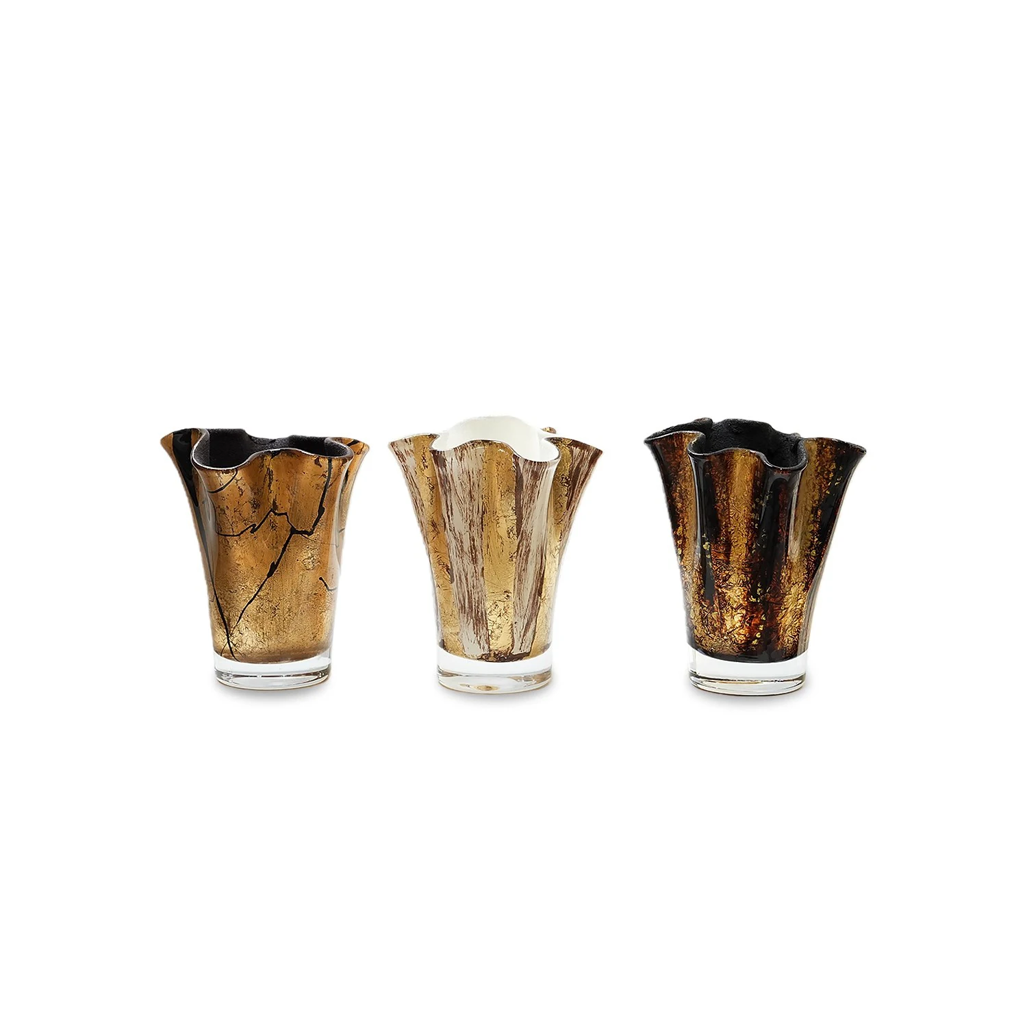 

Mini Vase Artistic Photography Props Glass Material Black Gold Vase Home Living Room Desktop Ornament Handmade Small Container