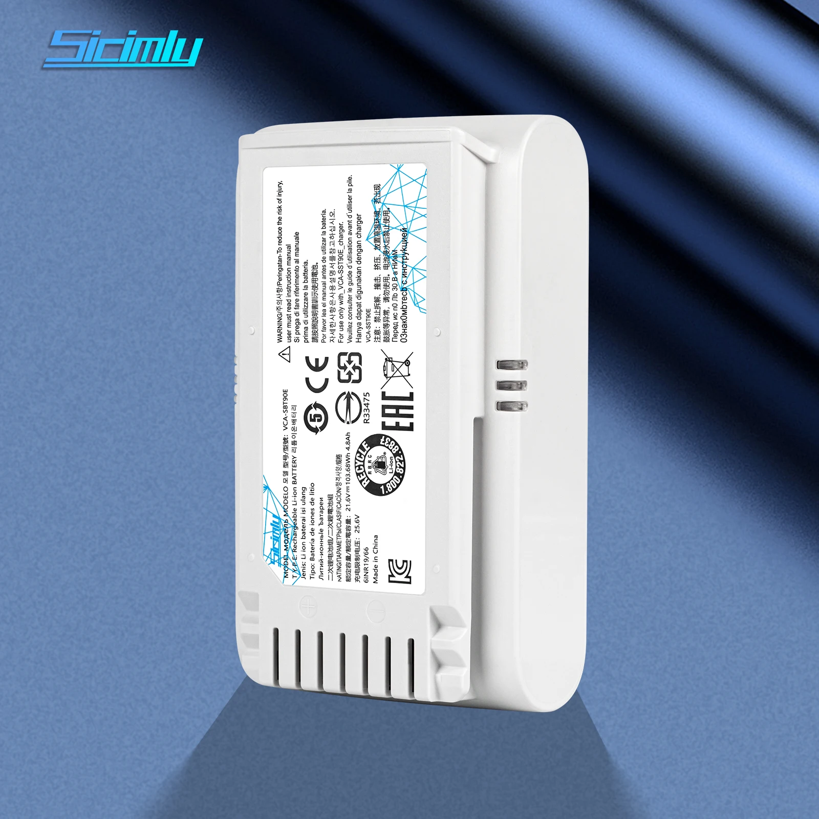 4800mAh VCA-SBT90E Vacuum Cleaner Battery For Samsung Jet 70 turbo Jet 70 Pro/complete Jet 90E pet ,VS15R8542S1 VS15T7031R4