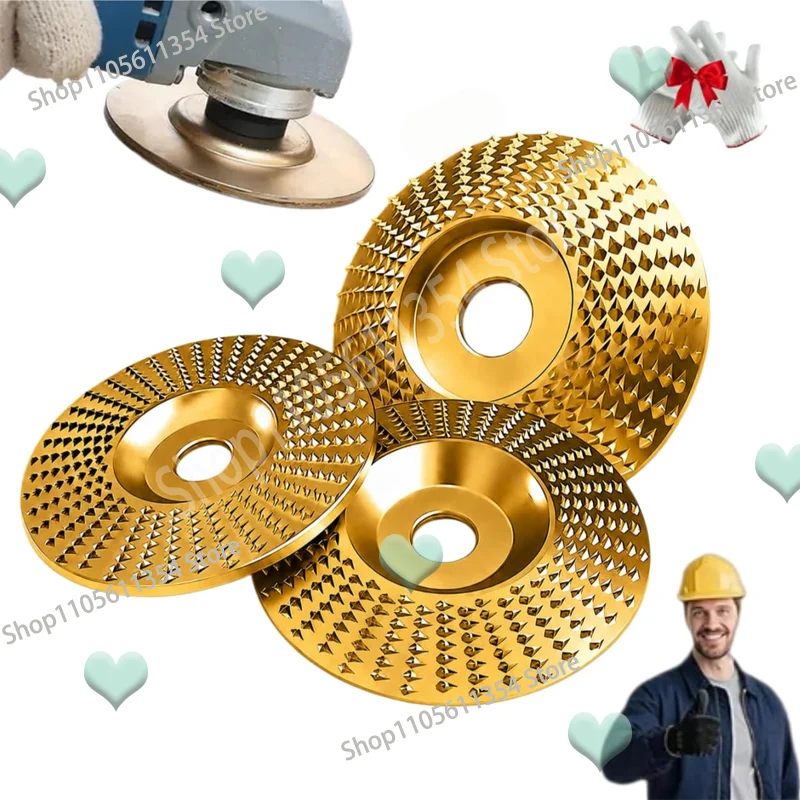 1/3Pcs New Angle Grinder Polishing Pad Tungsten Carbide Wheel for 4" & 4-1/2" Grinders, Woodworking Attachment for Cutting