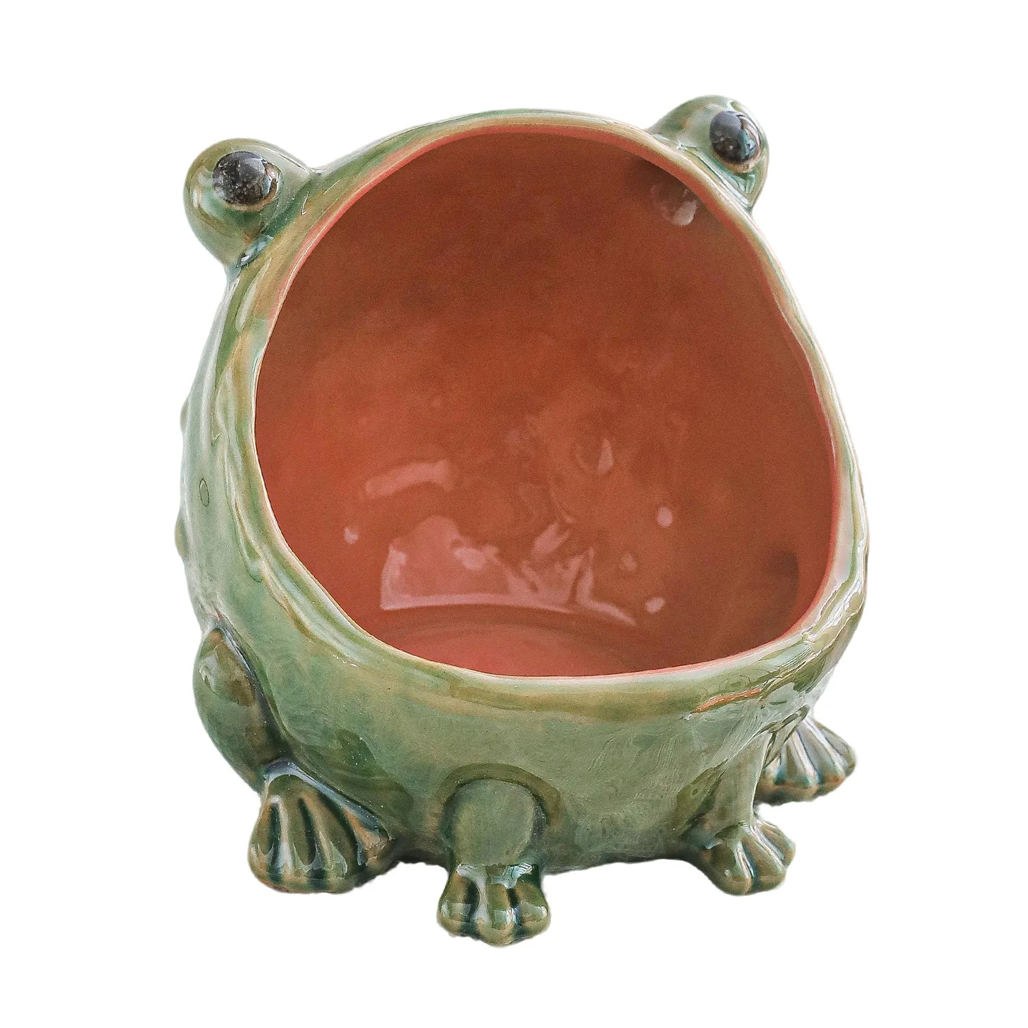Creative and funny three-legged frog golden toad ashtray clear water firewood ceramic ashtray multi-functional decoration
