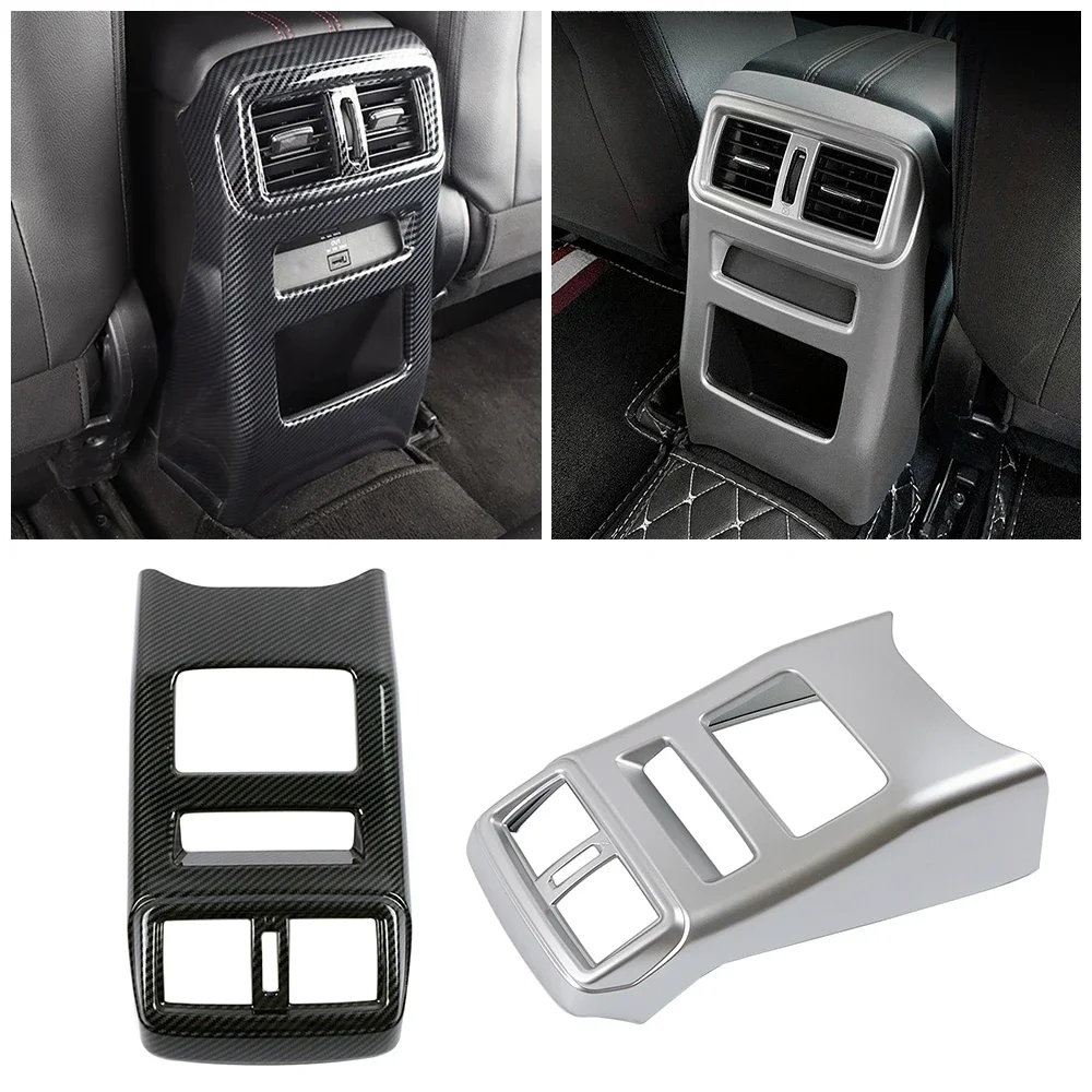 

For Nissan Qashqai J11 2019 2020 Car Center Armrest Box Rear AC Air Conditioner Outlet Vent Frame Cover Trim Refit Anti Kick Pad