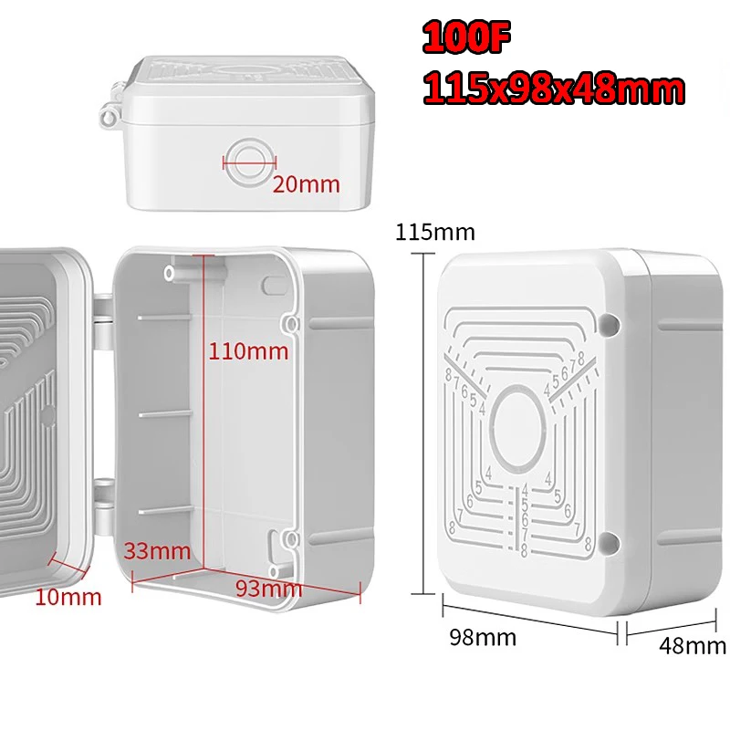 Waterproof Junction Box CCTV Camera BNC Video Hidden Wire Box Power Supply Cable Box Enclosure Network Storage Box Surveillance