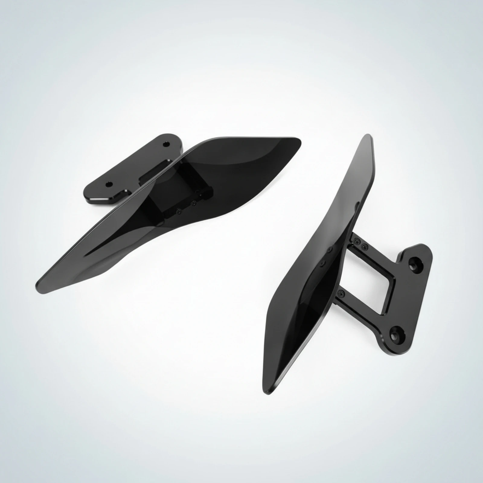 Motorcycle Side Wind Deflectors Aerodynamic Motorcycle Wind Deflector with Bracket Windscreen Weather-Resistant Easy to Install