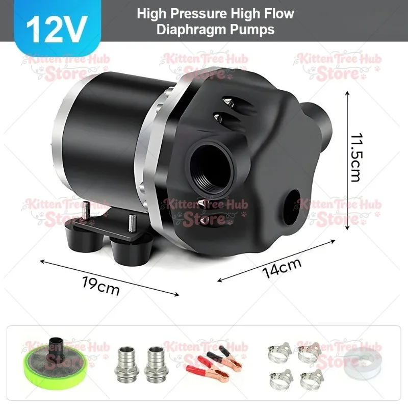 Self-Priming Agricultural Diaphragm Pump, DC Electric High Flow Water Pump