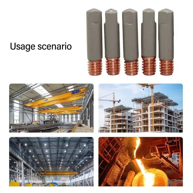 

R9UF Pack Of 5 25mm Coated Metal Conductive Nozzles Tip Offering Wear Resistance For Enhances Welding Control And Durability