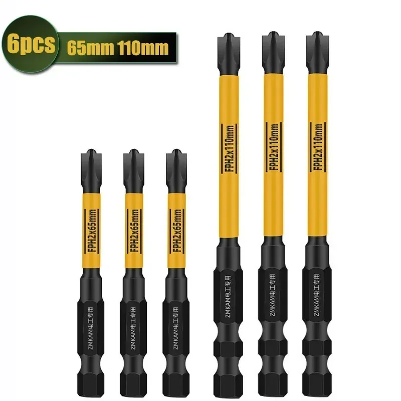 1/6pcs FPH2 Cross Magnetic Screwdriver Bit 65/150mm Electric Impact Driver For Circuit Breakers Electric Tools For Electricians