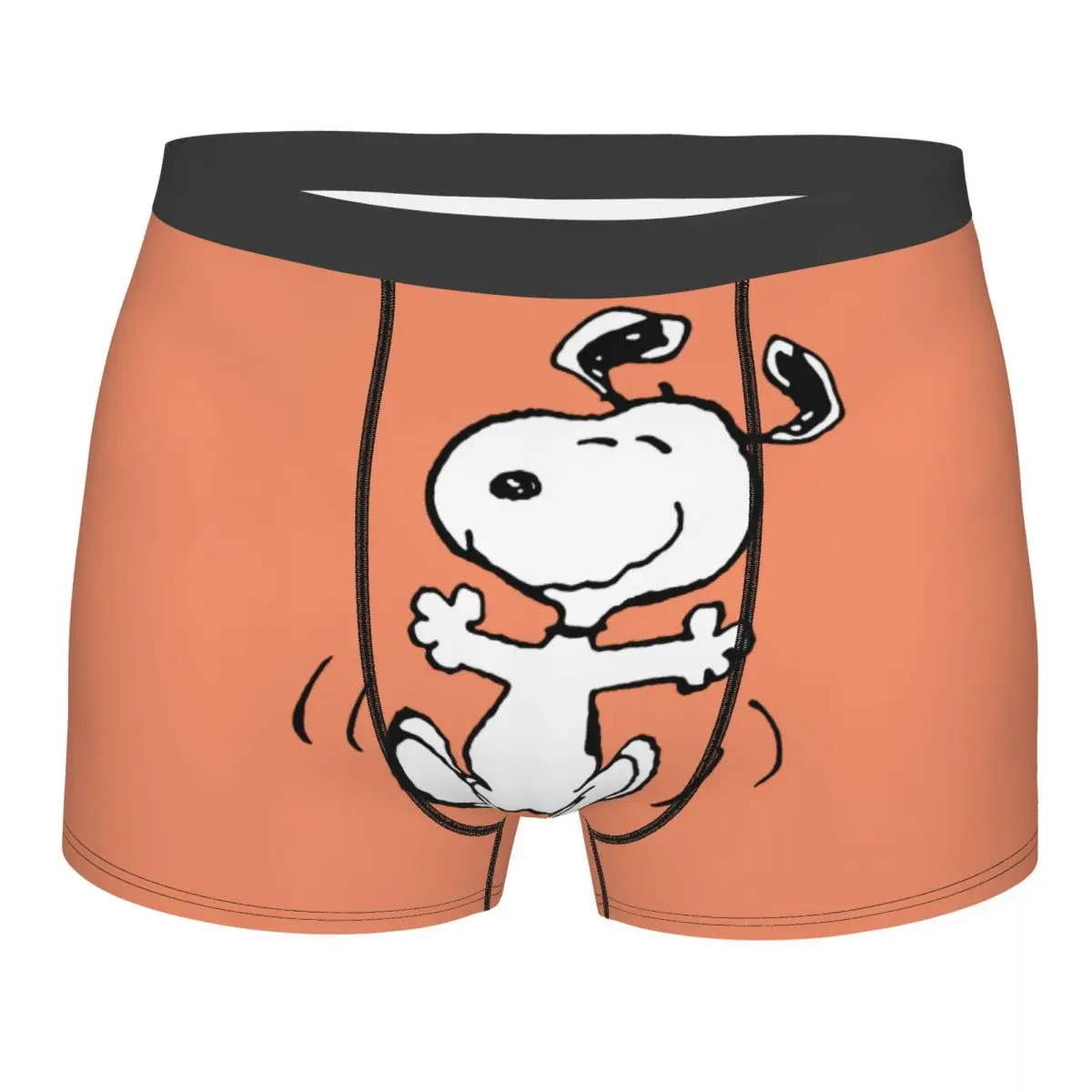 Men Snoopy Boxer Briefs Shorts Panties Soft Underwear Cartoon Homme Funny S-XXL Underpants