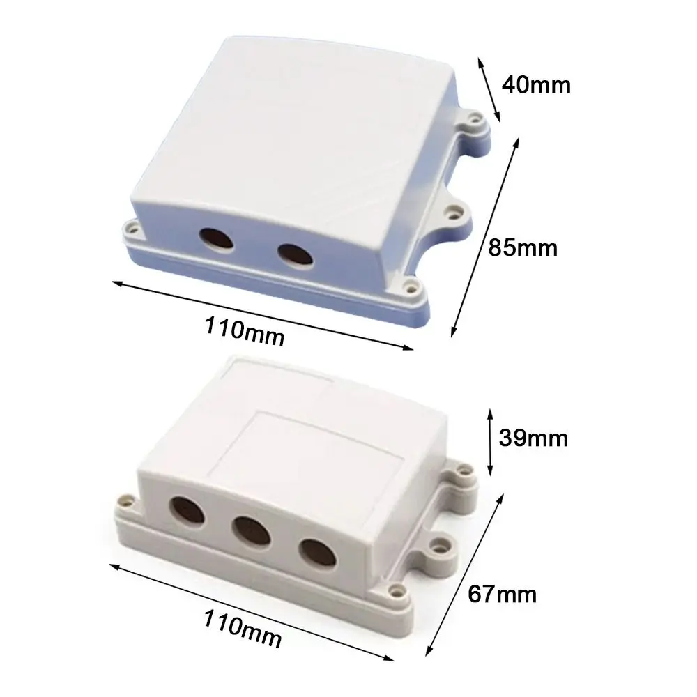 البلاستيك مقاوم للماء أبيض/أسود لتقوم بها بنفسك الإسكان أداة صندوق مشروع الإلكترونية اللوازم الكهربائية الإسكان صندوق وصلات