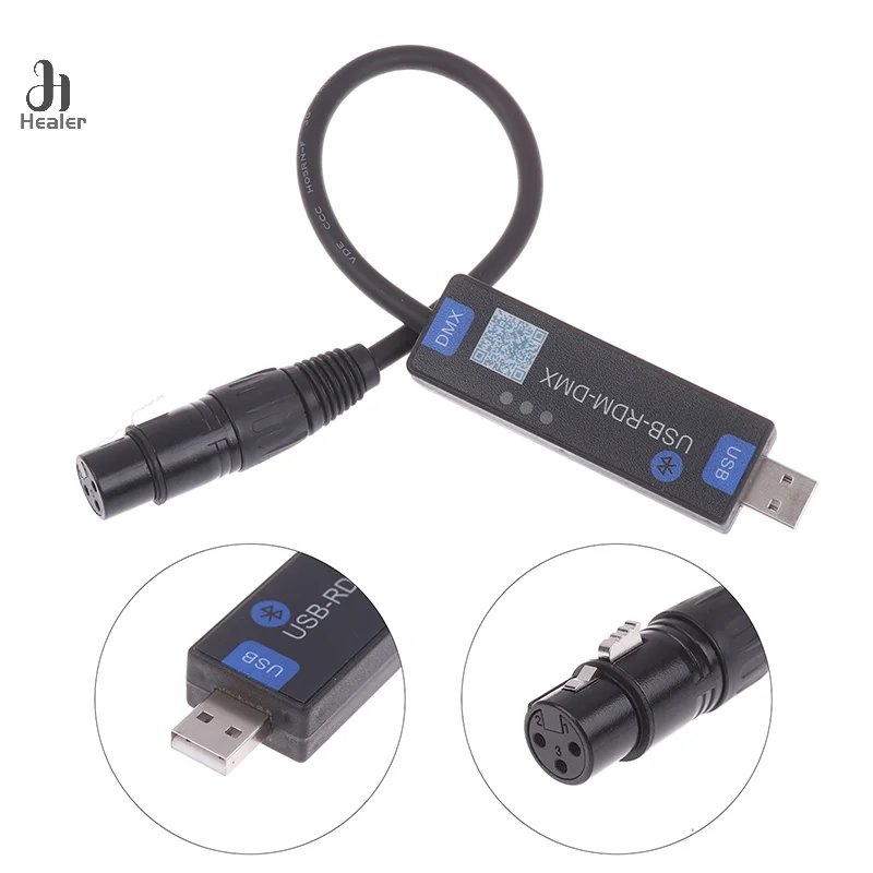1PC USB-RMD-DMX 모바일 앱 DMX 다이얼러 무대 조명 무선 블루투스 DMX 컨트롤러 도구는 Android 장치만 지원합니다.