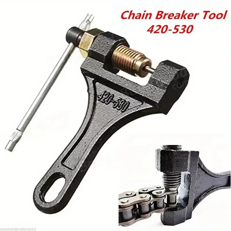 

Universal Motorcycle Chain Tool Kit - Heavy Duty 420-530 Chain Breaker & Riveter, Cutter/Splitter Remover