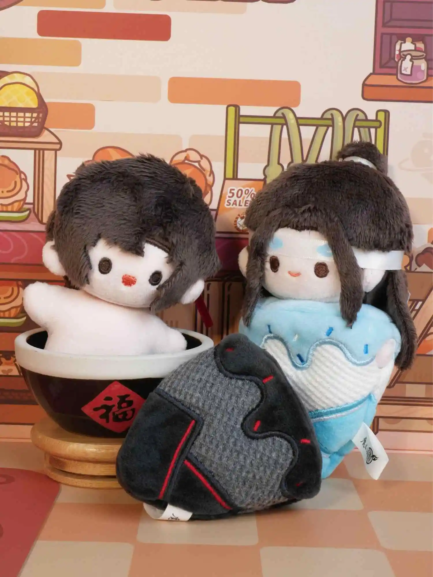 Grandmaster of Demonic Lan Wangji Wei Wuxian Jiang Cheng Jin Ling  Ice Cream Plushies Plush Doll Keychain Pendant Bag Toy Kids