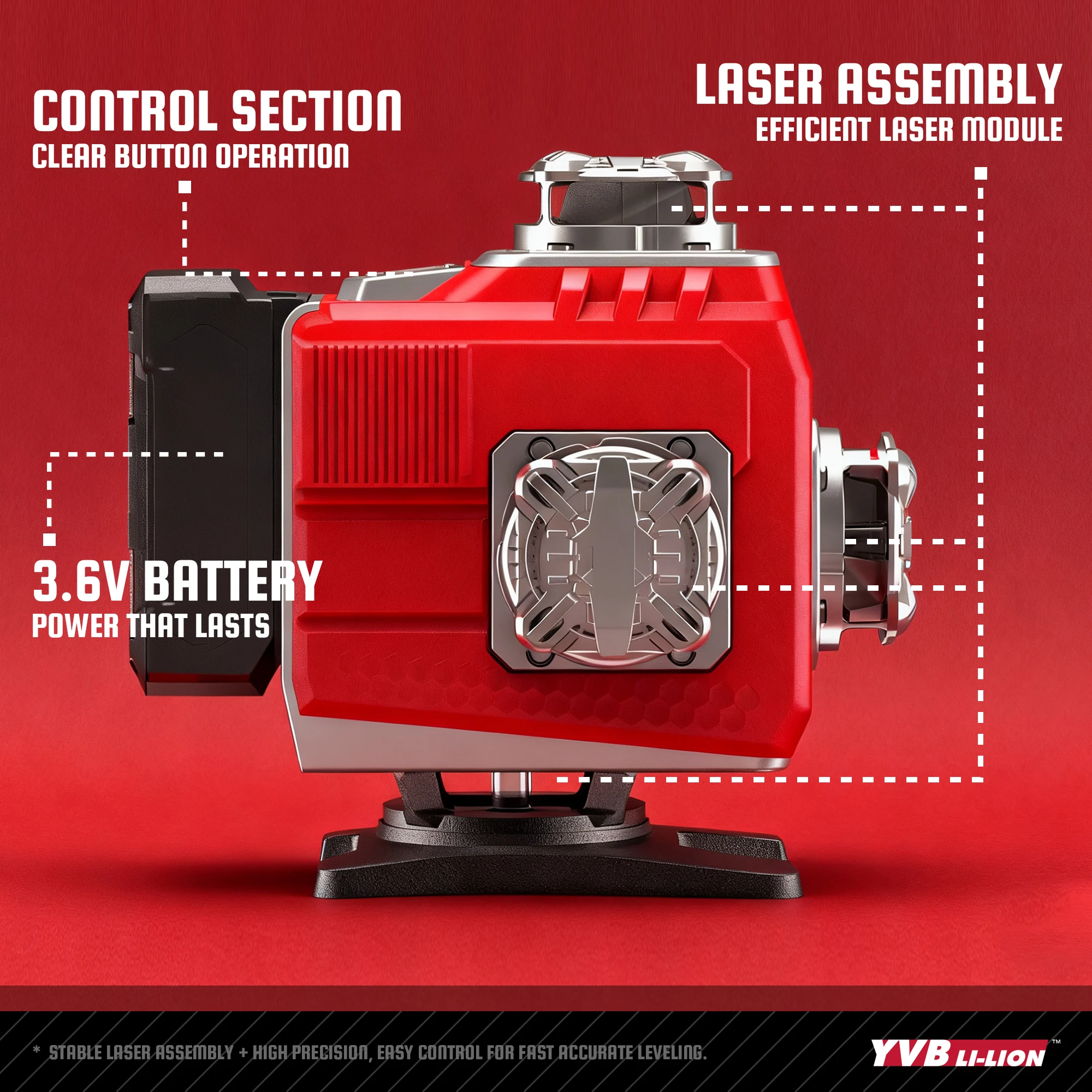Construction Grade Red/Green Laser Level 16 Lines Self Leveling Strobe Flash Aluminum Base Touch Screen 5000mAh for Wall Work