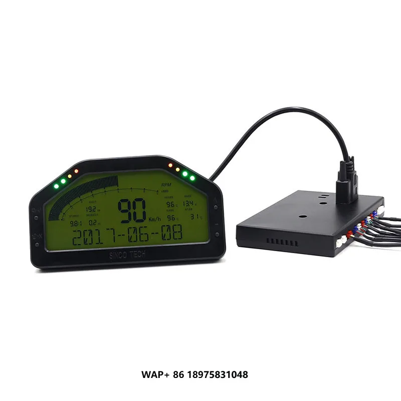 908 Car Digital Race Dash, Multi-function Gauge Sensor Kit Connecting Wire Racing Dashboard Display