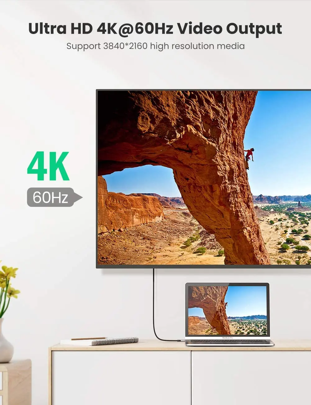 UGREEN USB C 3.1 Gen 2 10Gbps USB C إلى USB C كابل 4K كابل إخراج الفيديو شحن سريع 100 واط توصيل الطاقة