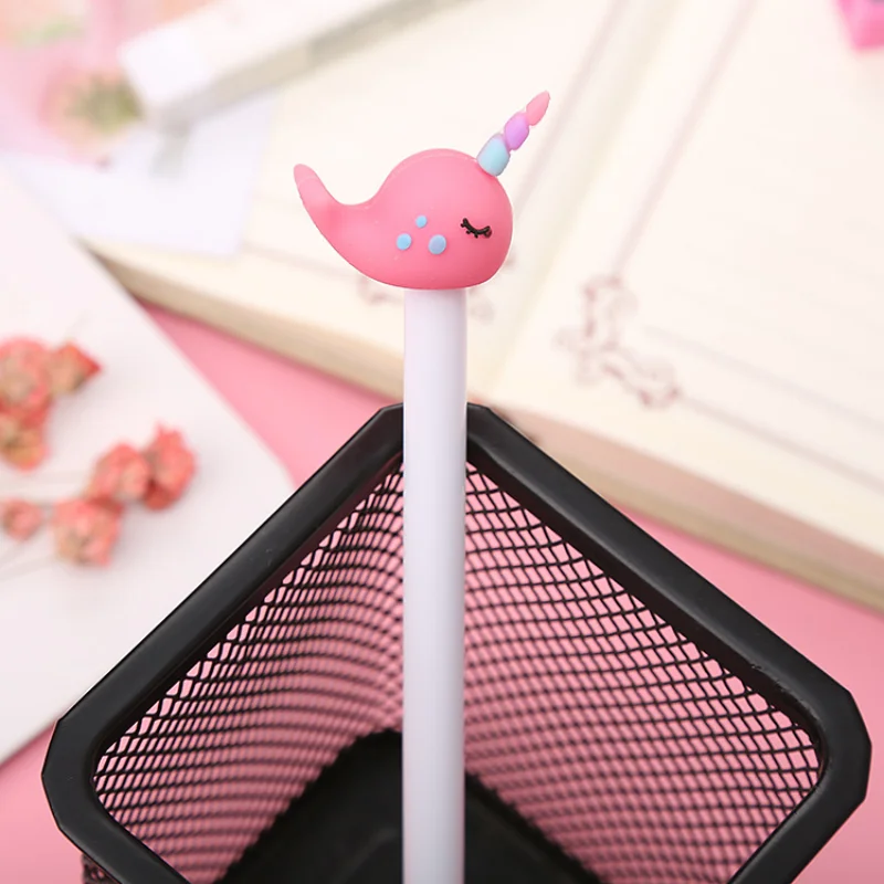 Creative Whale Shape Neutral Pens Set Cute Small Fresh Student Stationery Cartoon Pen Office Supplies Water-based