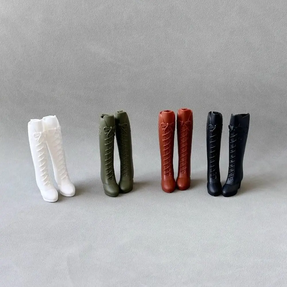 Doll Fashion Shoes Plastic Long Knees Boots For Blythe Bow Straw Hat Fit Foot Length 2.2cm Dolls High Heels Shoes Accessories - Image 5