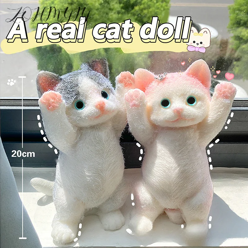 1PC Cat Doll Relaxing Squeeze Toys TPR Big Cat Three-dimensional Pinch Toys Super Cute Stress Relieving Props